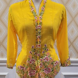 kebaya nyonya kuning