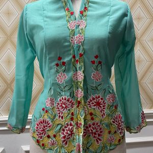 kebaya nyonya turqoise