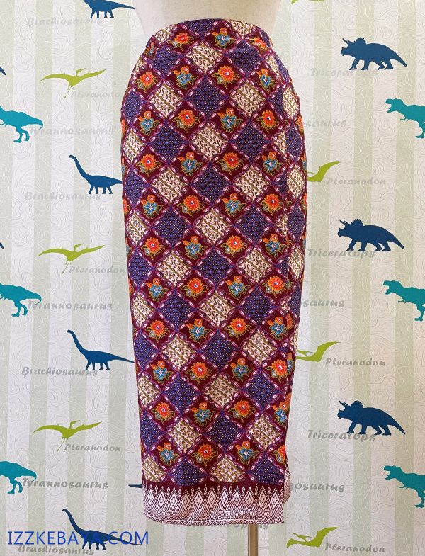 kain batik selisih depan plus size