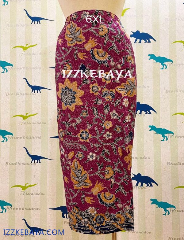 kain batik selisih depan plus size